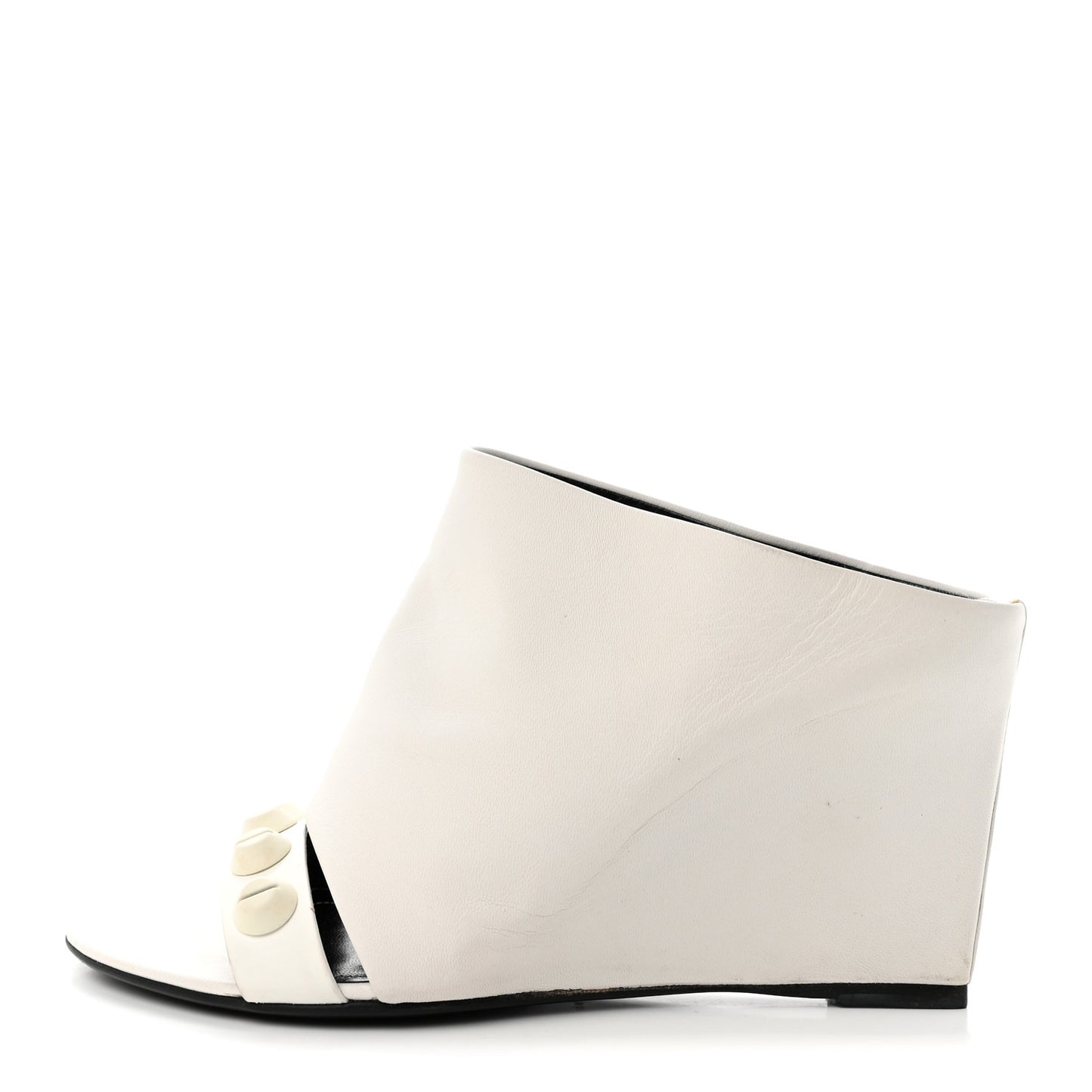Smooth Nappa Opaque Wedge Sandals 37 White