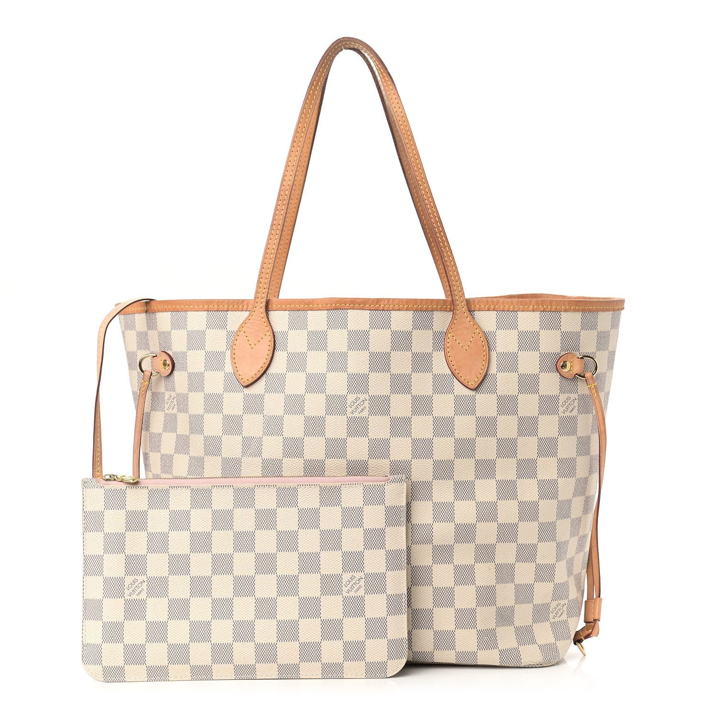 Damier Azur Neo Neverfull MM Rose Ballerine