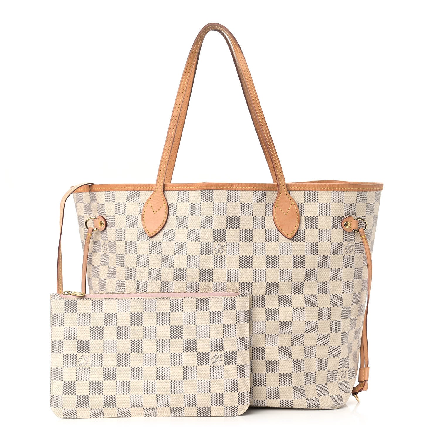 Louis Vuitton Damier Azur Neo Neverfull MM Rose Ballerine 1 of 17