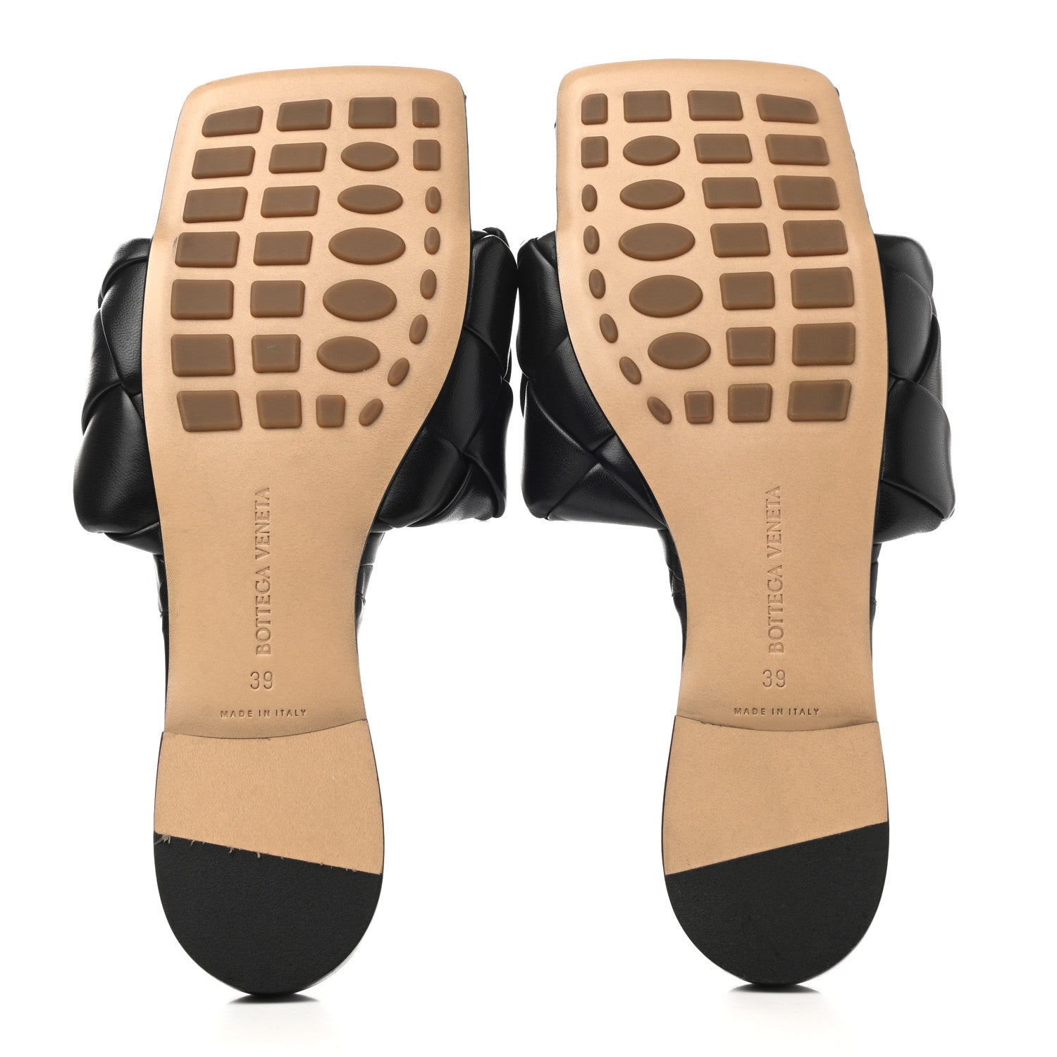 Bottega Veneta Nappa Maxi Intrecciato Lido Flat Sandals 39 Black 5 of 7