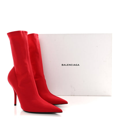 Balenciaga Matte Spandex Extreme Pointed Toe Knife 80mm Ankle Boots 37 Pink 13 of 13