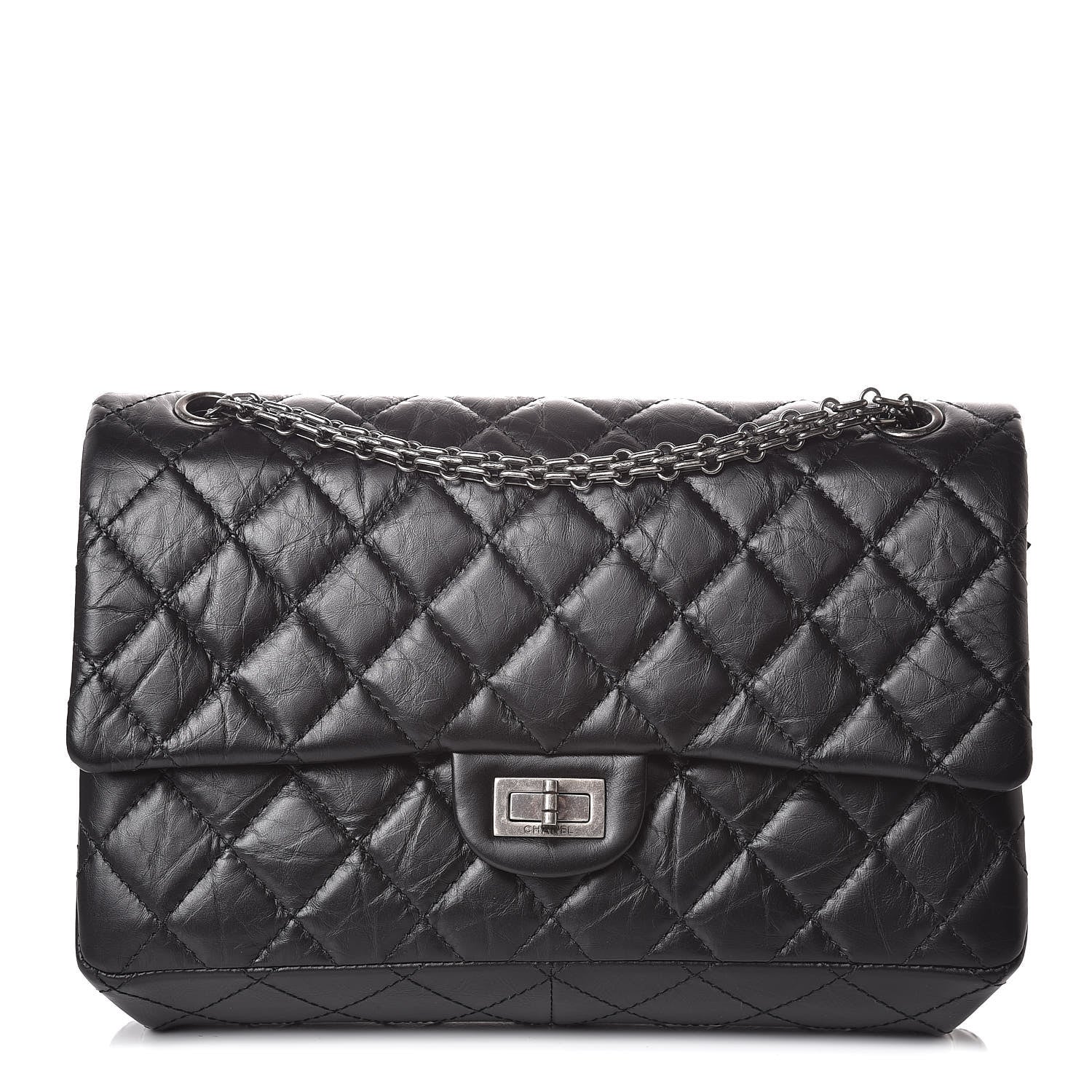 Chanel Aged Calfskin Quilted 2.55 Reissue 226 Flap Black 1 of 8