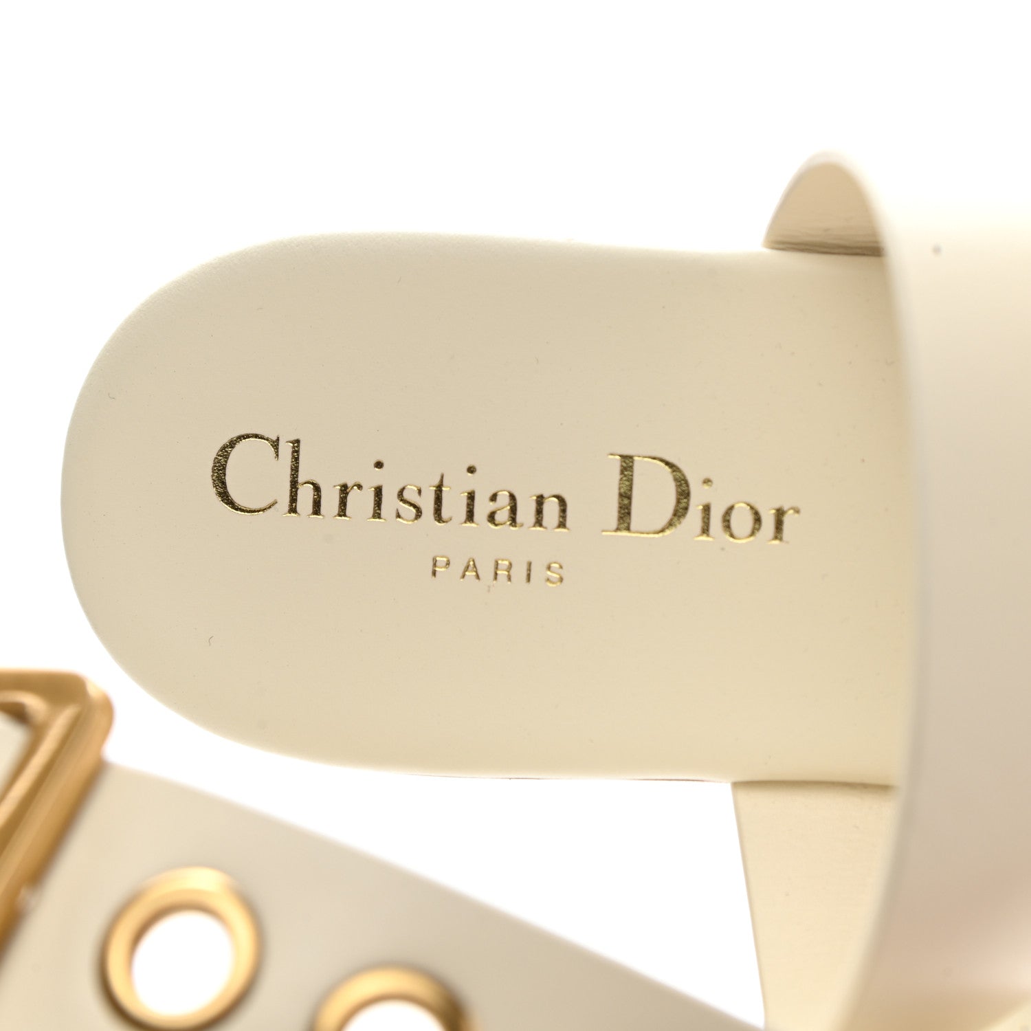Christian Dior Calfskin D-Dior Sandals 38.5 White 8 of 9