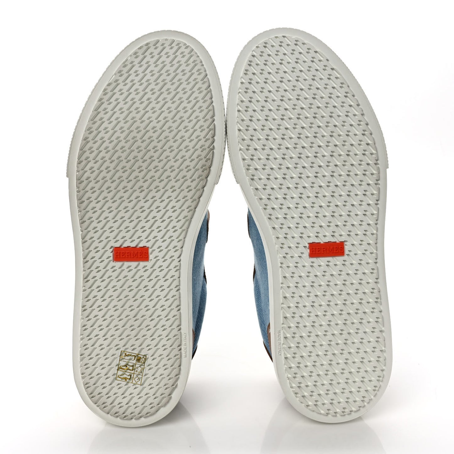 Denim Calfskin Day Sneakers 40 Blue Clair Gold