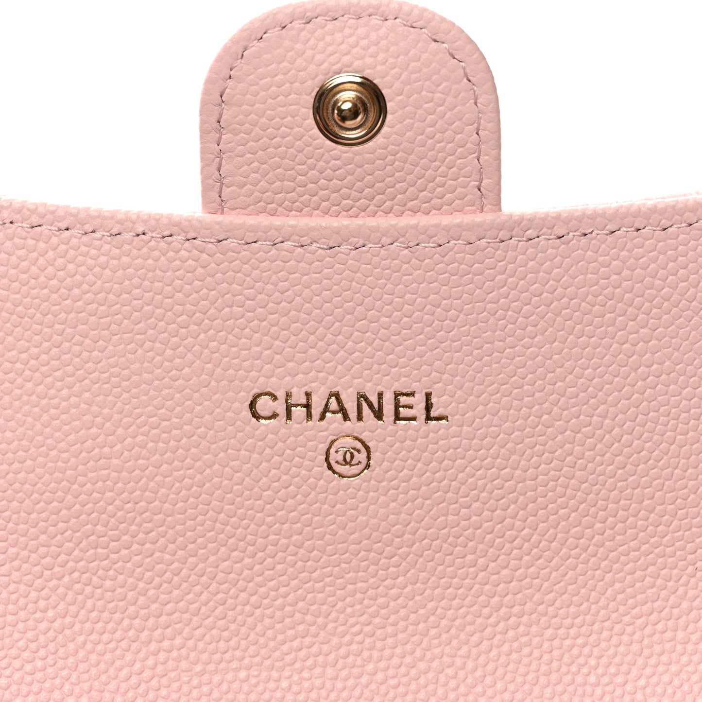 Caviar Quilted Medium Flap Wallet Light Pink