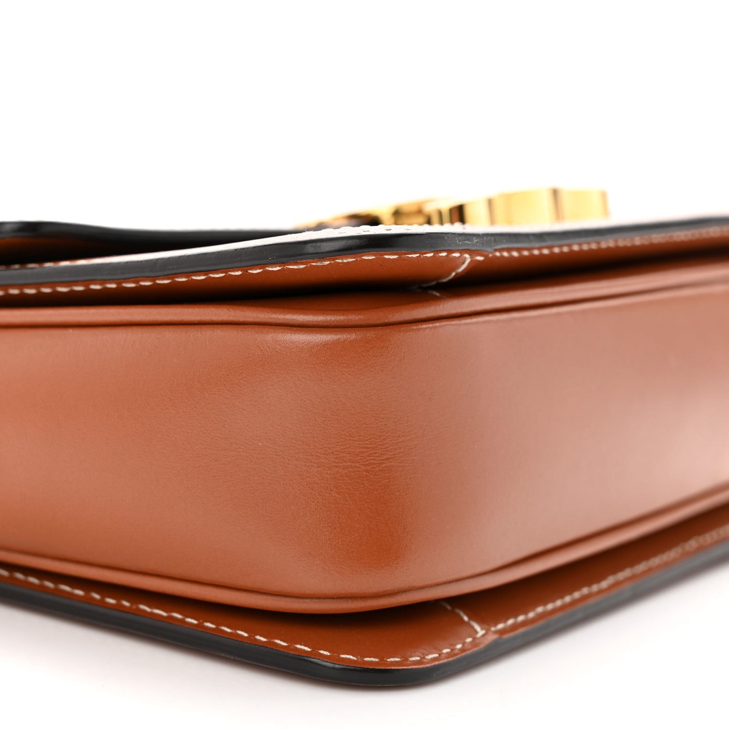 Calfskin Triomphe Canvas Teen Triomphe Bag Tan