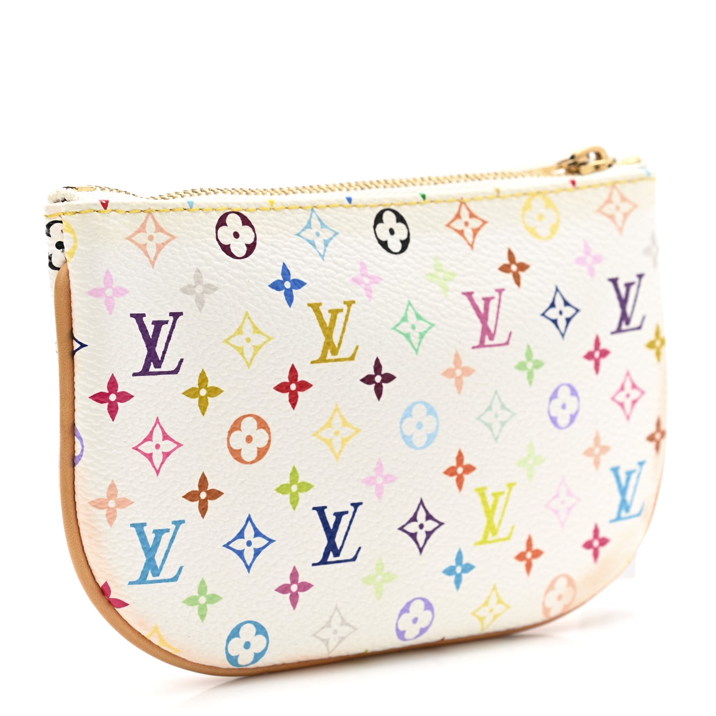 Monogram Multicolor Pochette Plate MM White
