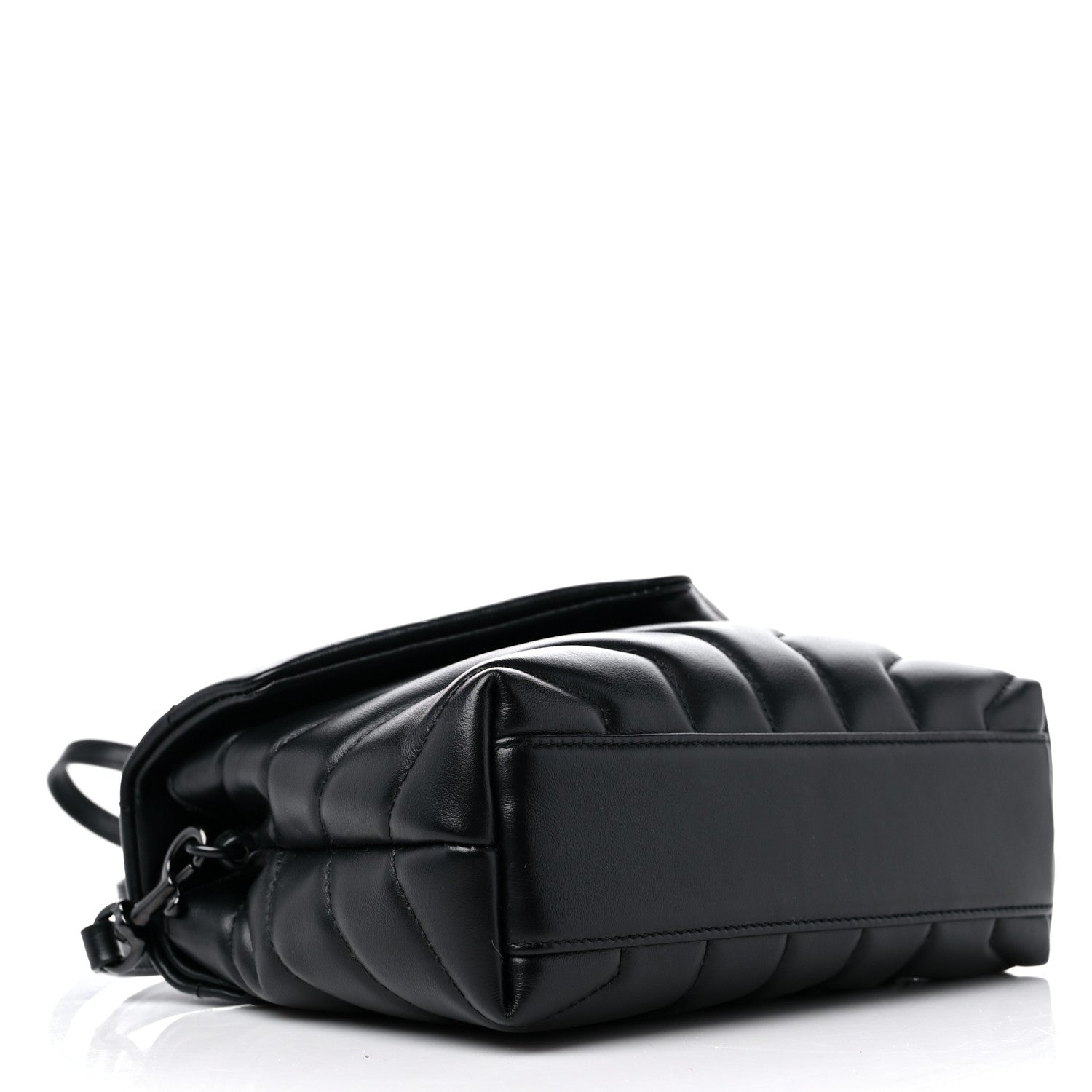 Saint Laurent Calfskin Y Quilted Monogram Monochrome Toy Loulou Crossbody Bag Black 4 of 11