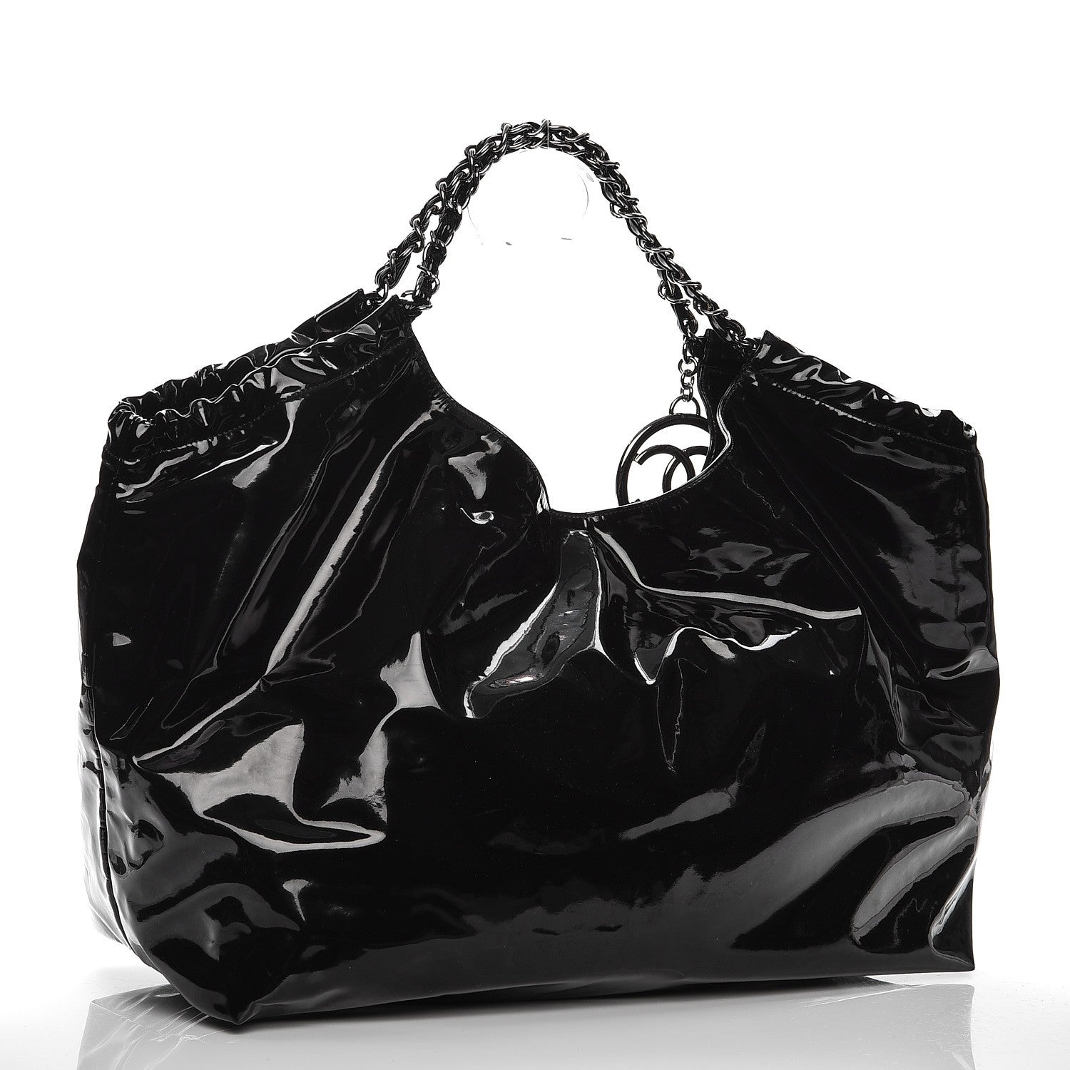 Chanel Vinyl XL Coco Cabas Black 3 of 9