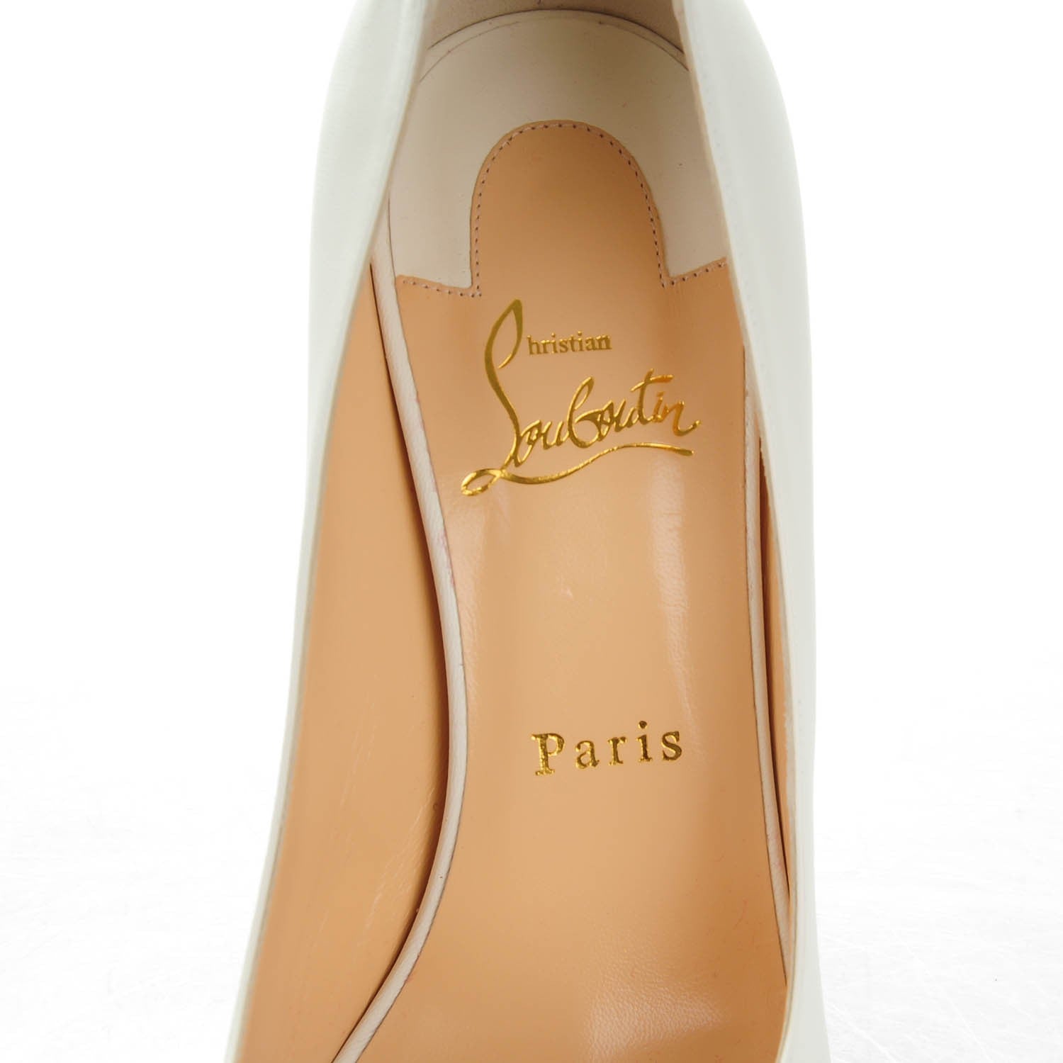 Christian Louboutin Kid Bareta 100 Pumps 39 Neige Light Gold 7 of 8