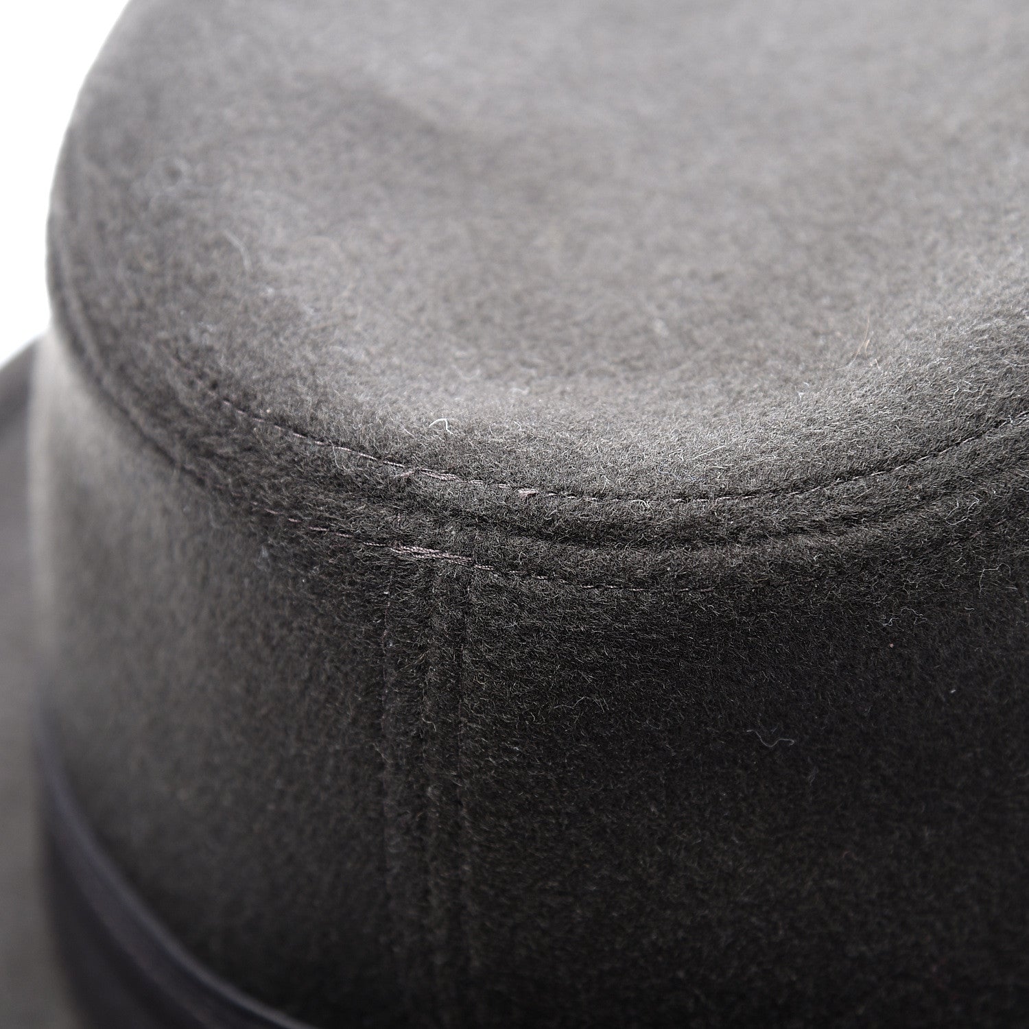Hermes Cashmere Deerskin Funk Drap Hat 61 Ecorce Marron 7 of 7