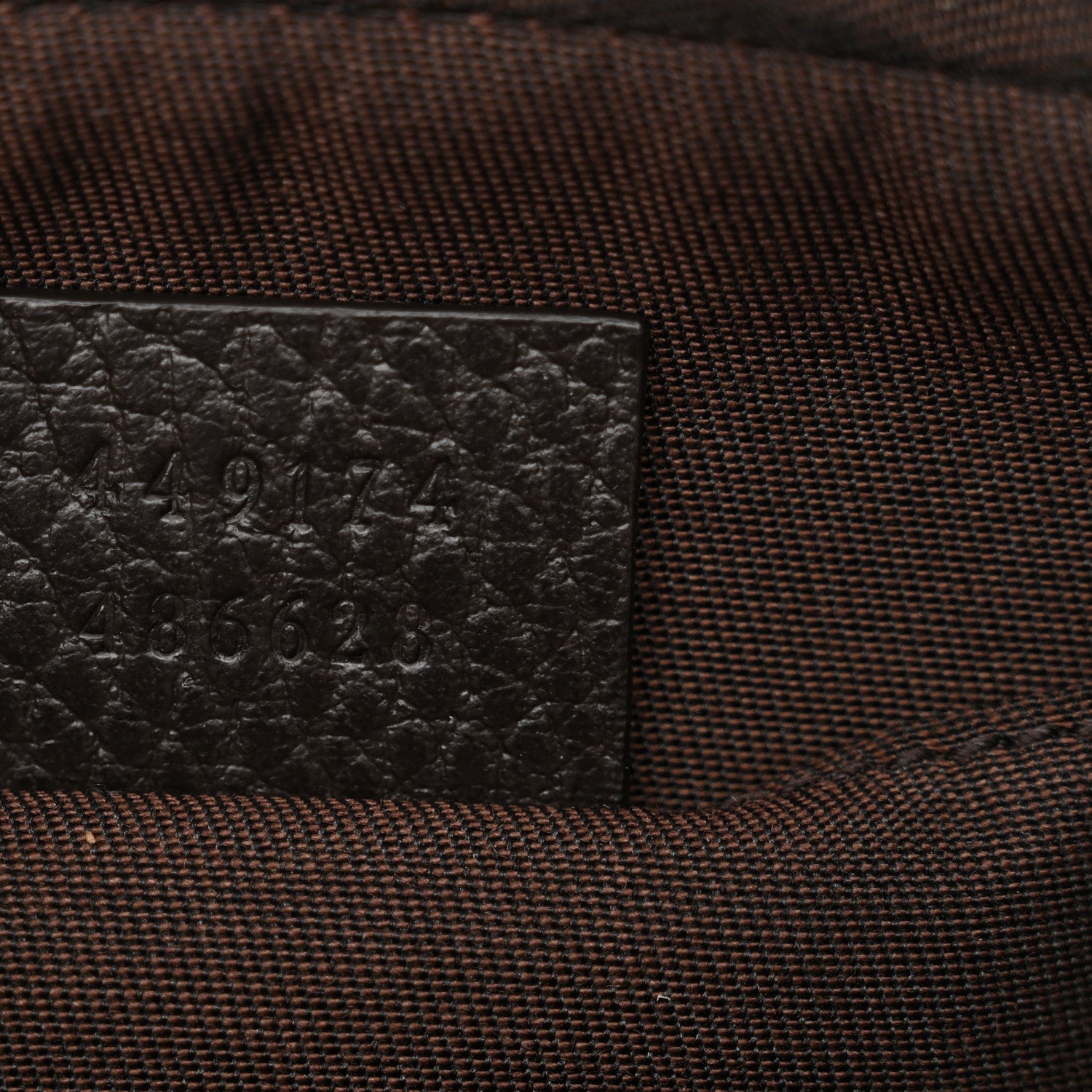 Gucci Monogram Dollar Calfskin Belt Bag Beige Ebony Testa di Moro Marrone Scuro 7 of 11