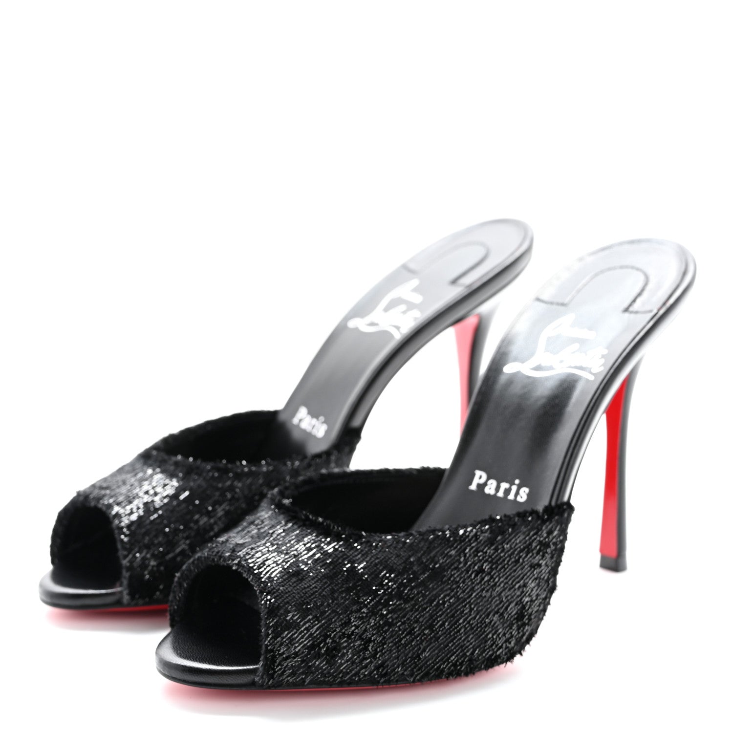 Christian Louboutin Velvet Me Dolly 100 Sandals 36 Black 4 of 8