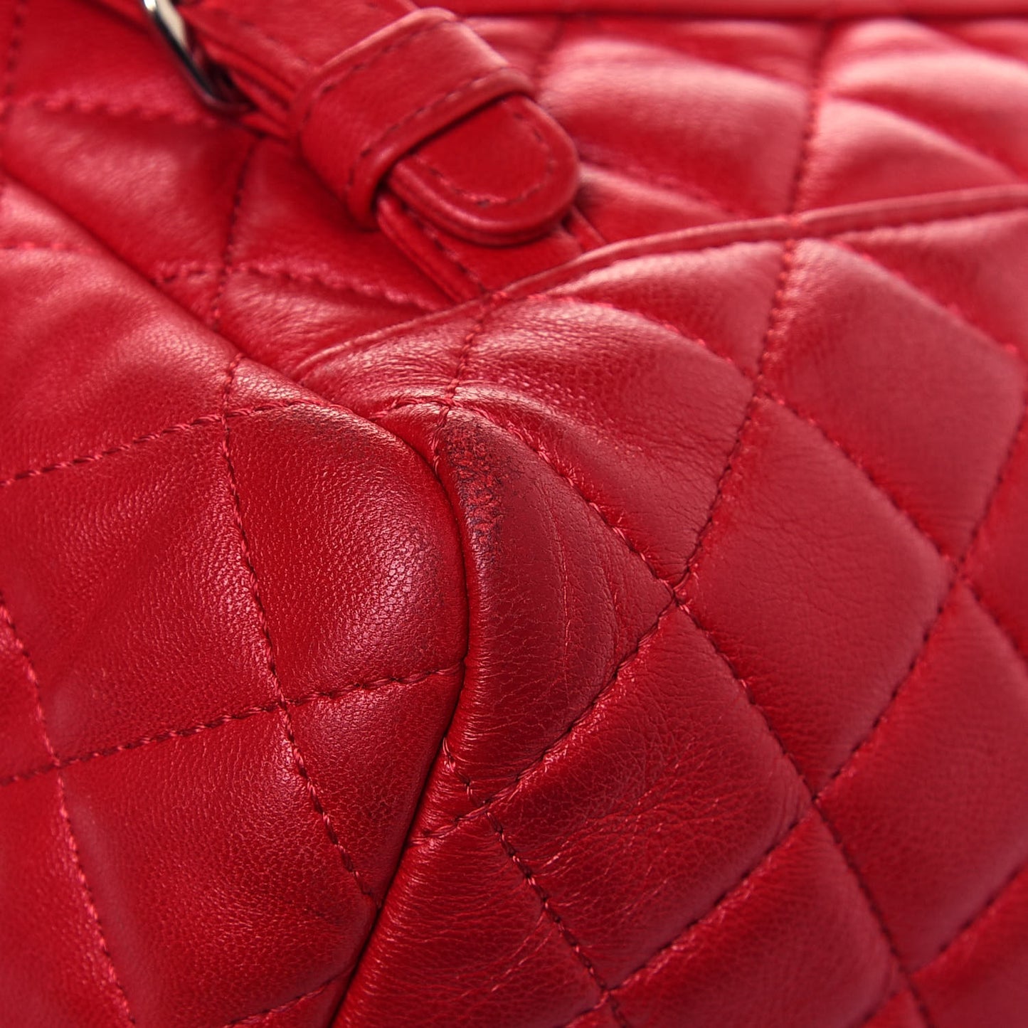 Lambskin Quilted Small Urban Spirit Backpack Red
