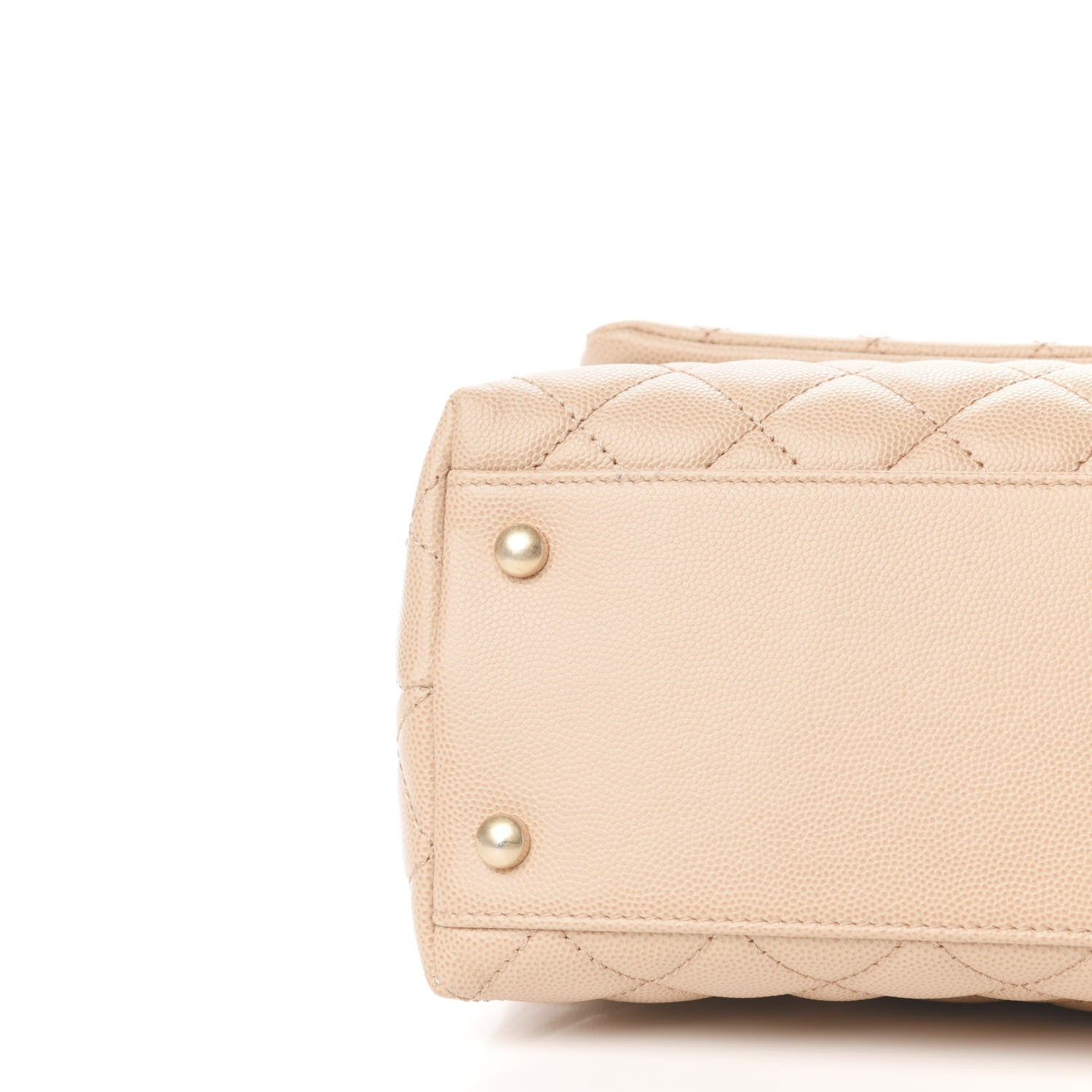 Chanel Caviar Lizard Embossed Quilted Small Coco Handle Flap Beige 10 of 13