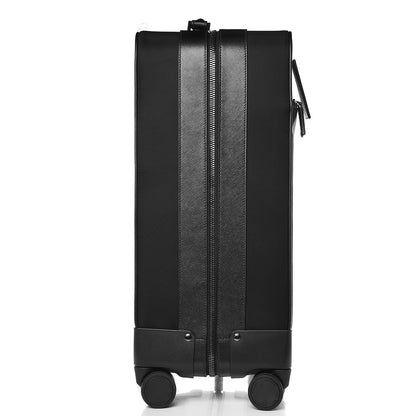 Prada Tessuto Nylon Saffiano Trolley Luggage Black 8 of 10