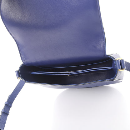 Celine Grained Calfskin Medium Trotteur Indigo 1 of 7