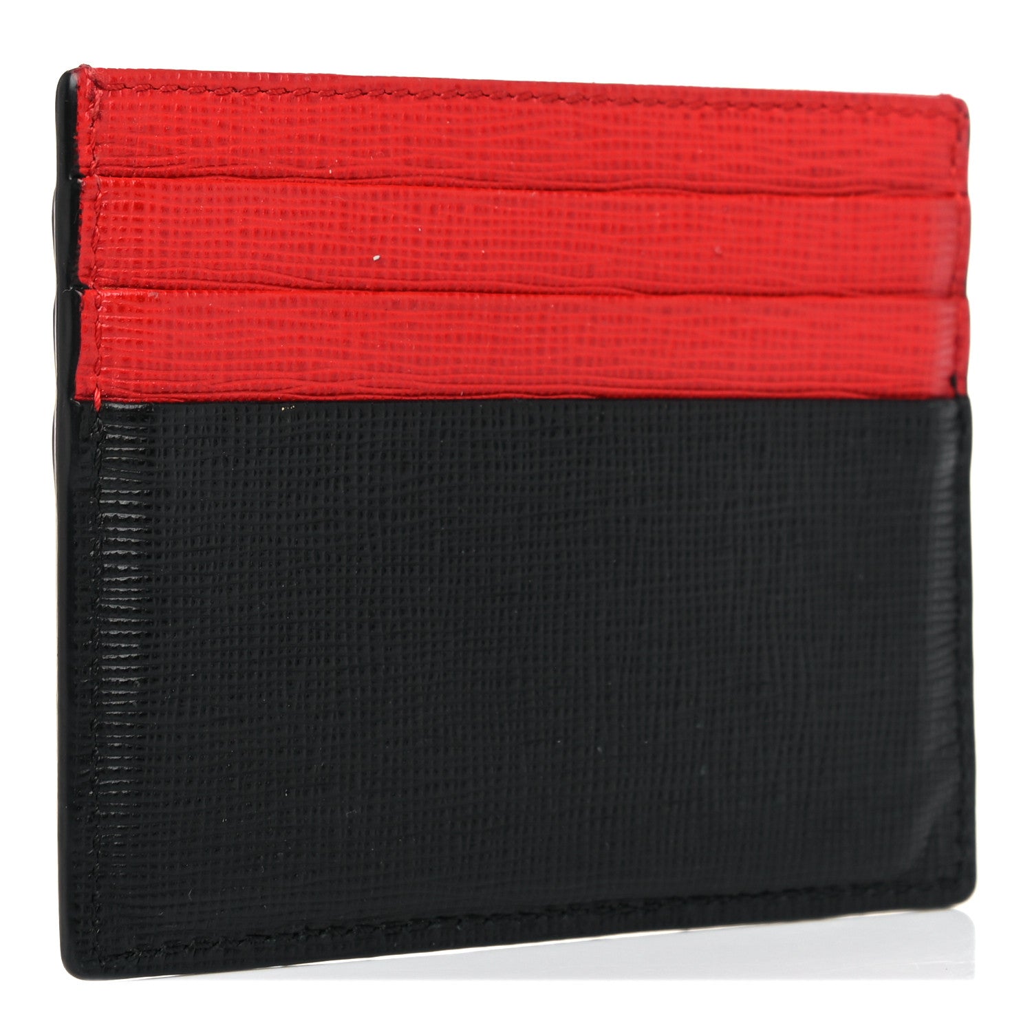Fendi Vitello Elite Monster Eyes Card Holder Black Yellow Red 3 of 7