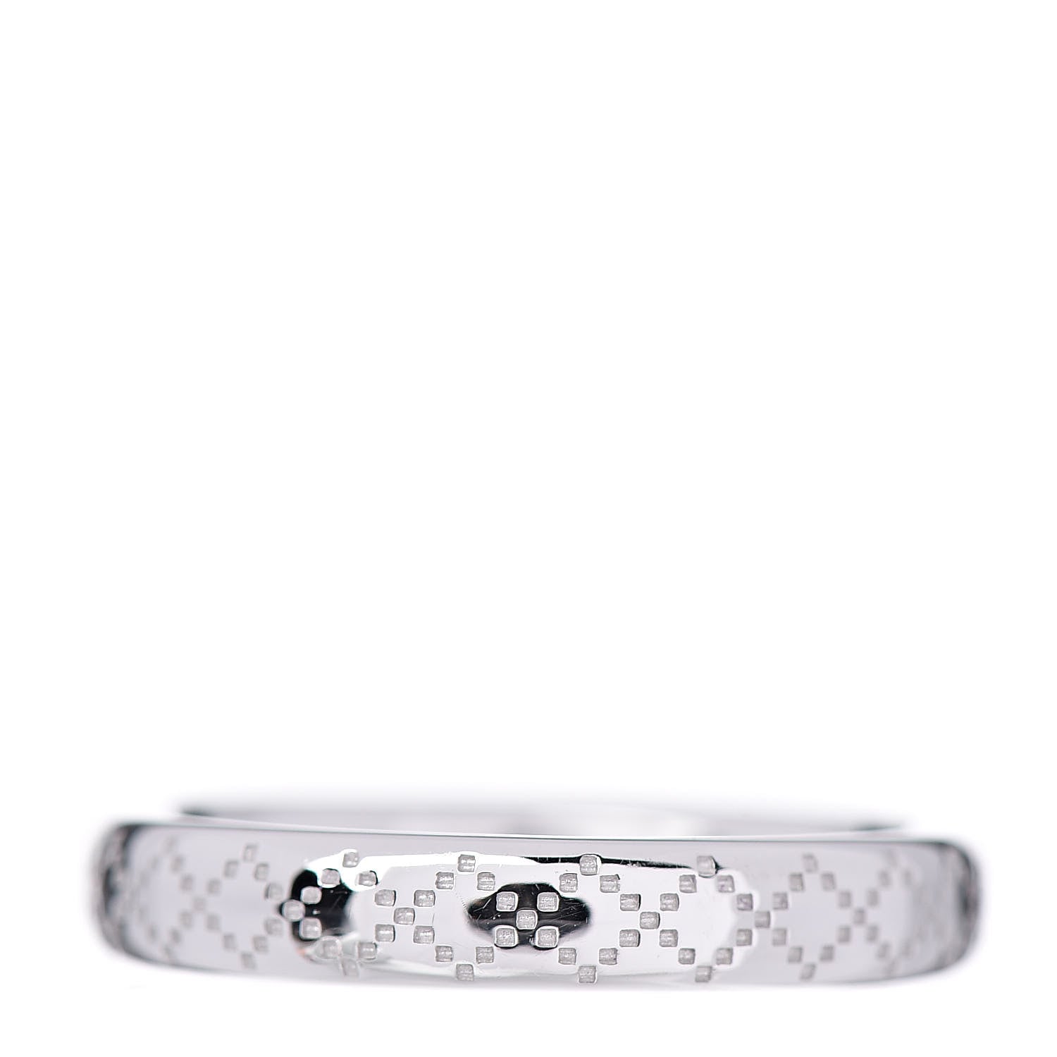 Gucci 18K White Gold Diamantissima Band Ring 52 6 3 of 5