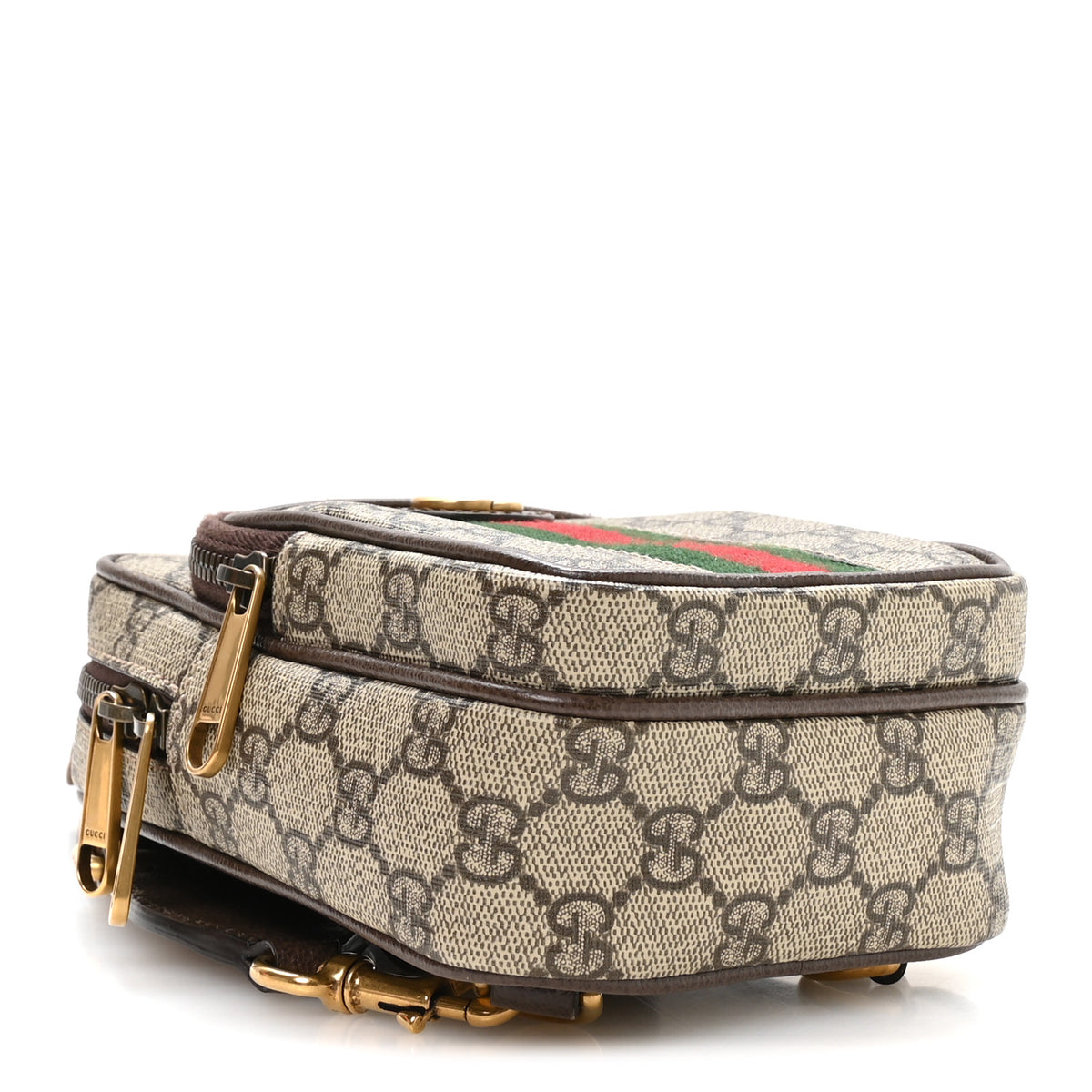GG Supreme Monogram Web Mini Ophidia Messenger Brown