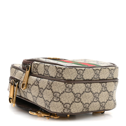 Gucci GG Supreme Monogram Web Mini Ophidia Messenger Brown 4 of 10