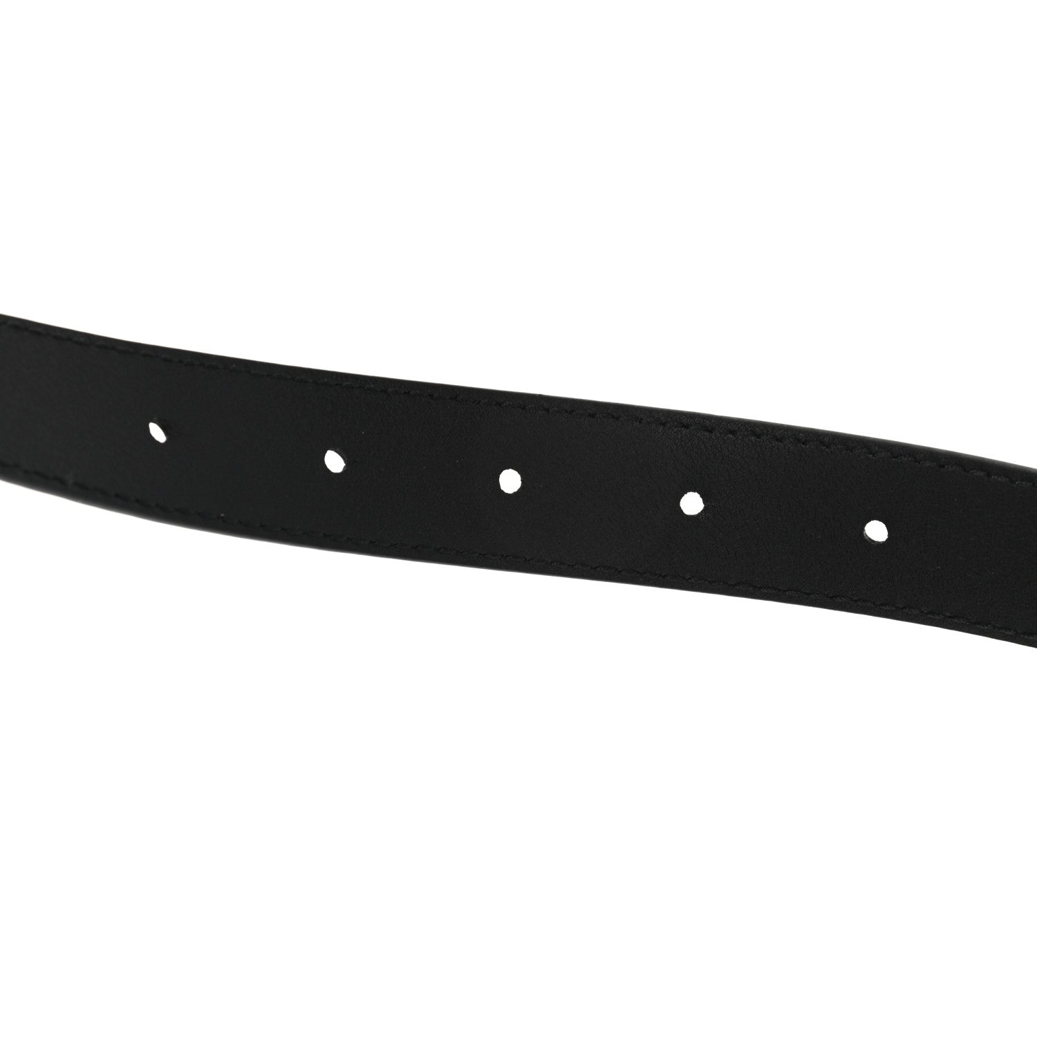 Balenciaga Shiny Calfskin Crocodile Embossed BB 25mm Thin Belt 80 32 Black 4 of 6
