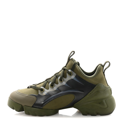 Christian Dior Neoprene Rubber Womens D-Connect Sneakers 35 Kaki 1 of 9