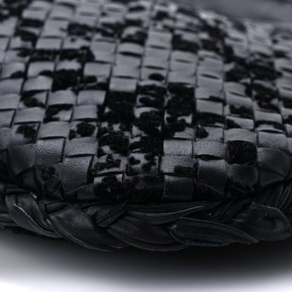 Bottega Veneta Nappa Intrecciato Velvet Embellished Medium Veneta Hobo Black 8 of 8
