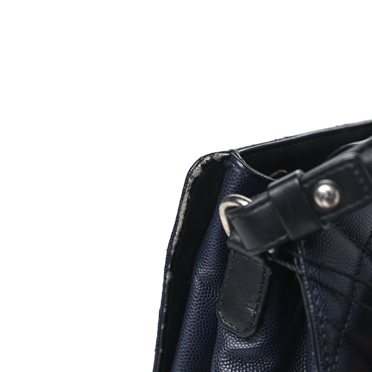 Chanel Caviar Quilted Small CC Bucket Bag Navy 13 of 14