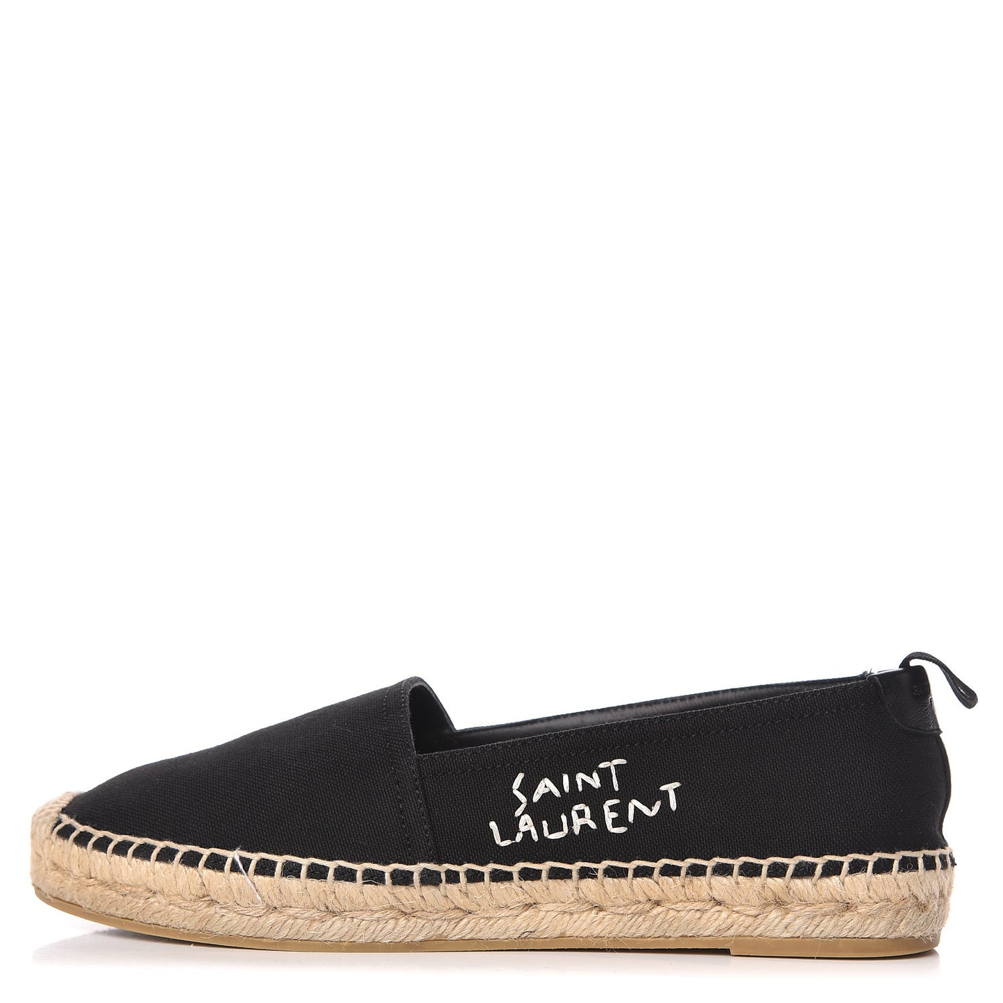 Canvas Nappa Elba Light Logo Embroidered Espadrilles 35.5 Black
