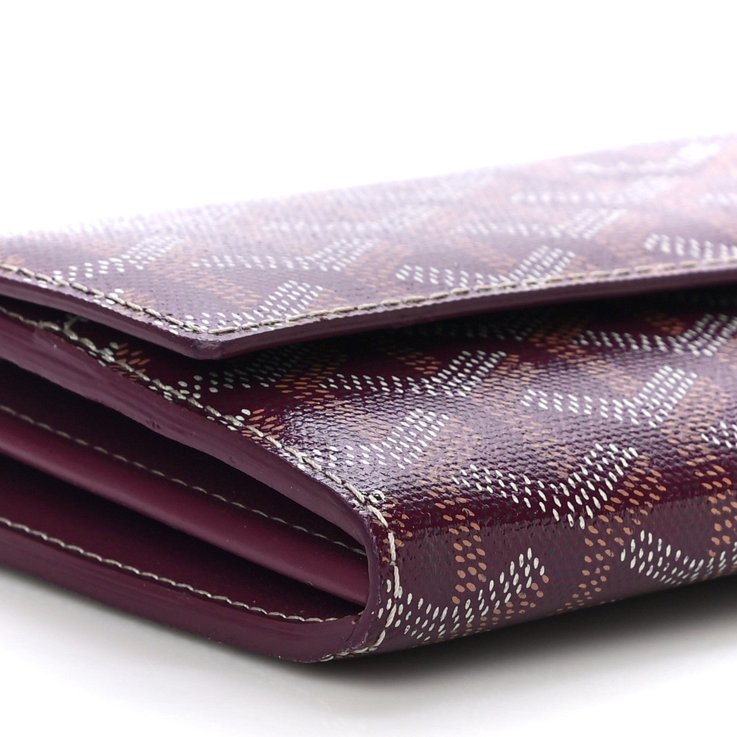 Goyard Goyardine Varenne Long Wallet Burgundy 8 of 11