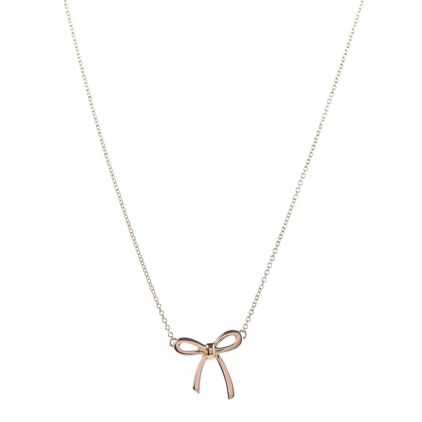 18K Rose Gold Mini Bow Pendant Necklace