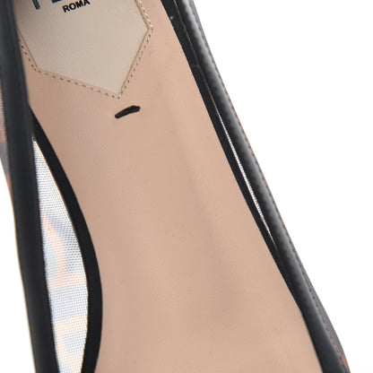 Fendi Mesh FF Skimmer Ballerina Flats 38 Tobacco Moro Black 11 of 12