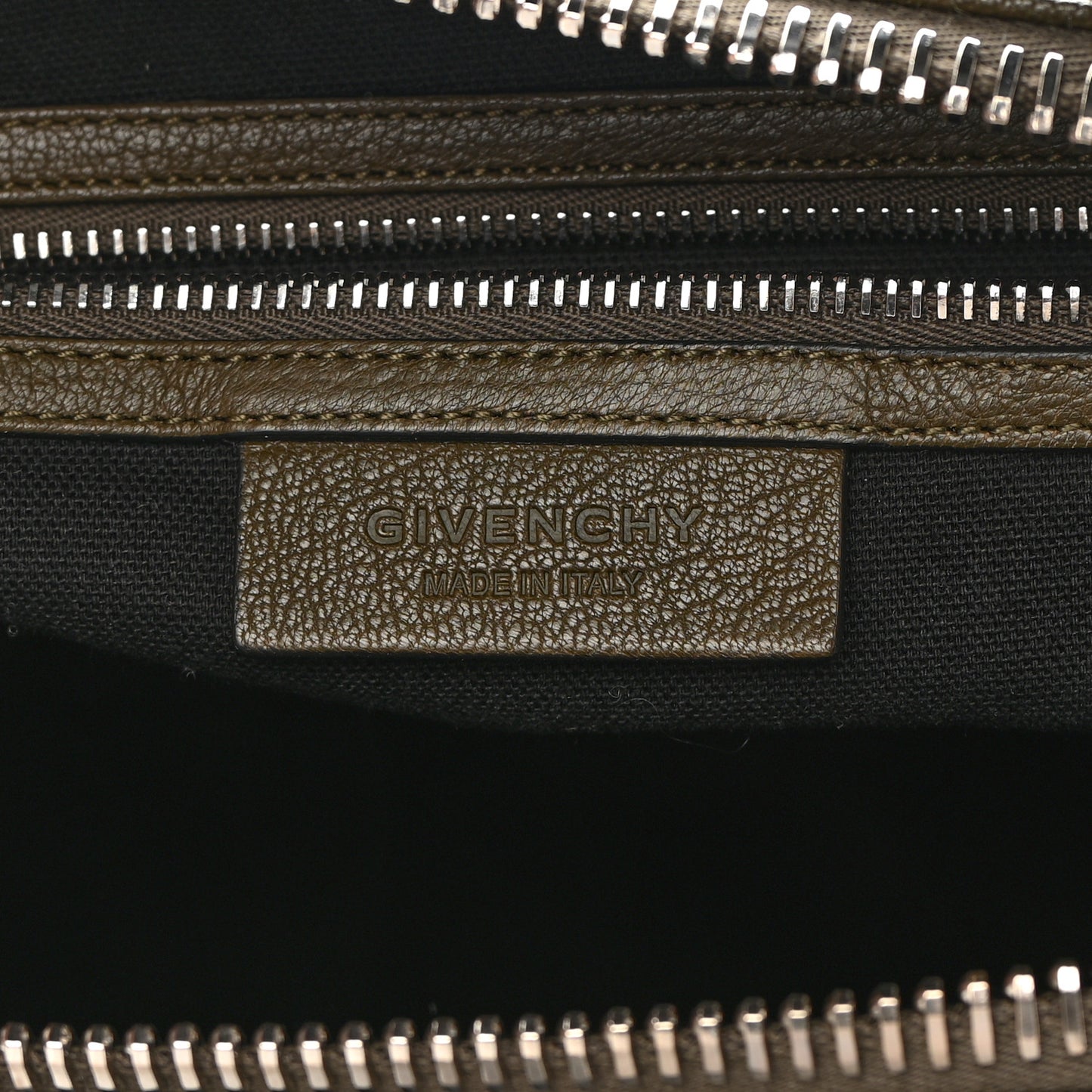 Sugar Goatskin Medium Tri-Color Antigona Khaki Black