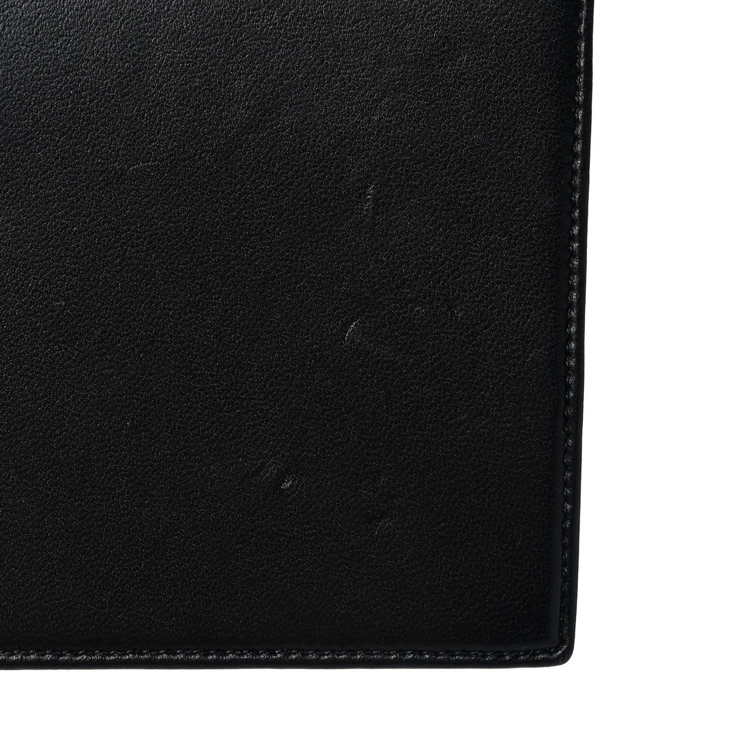 Lambskin CC Wristlet Clutch Black White