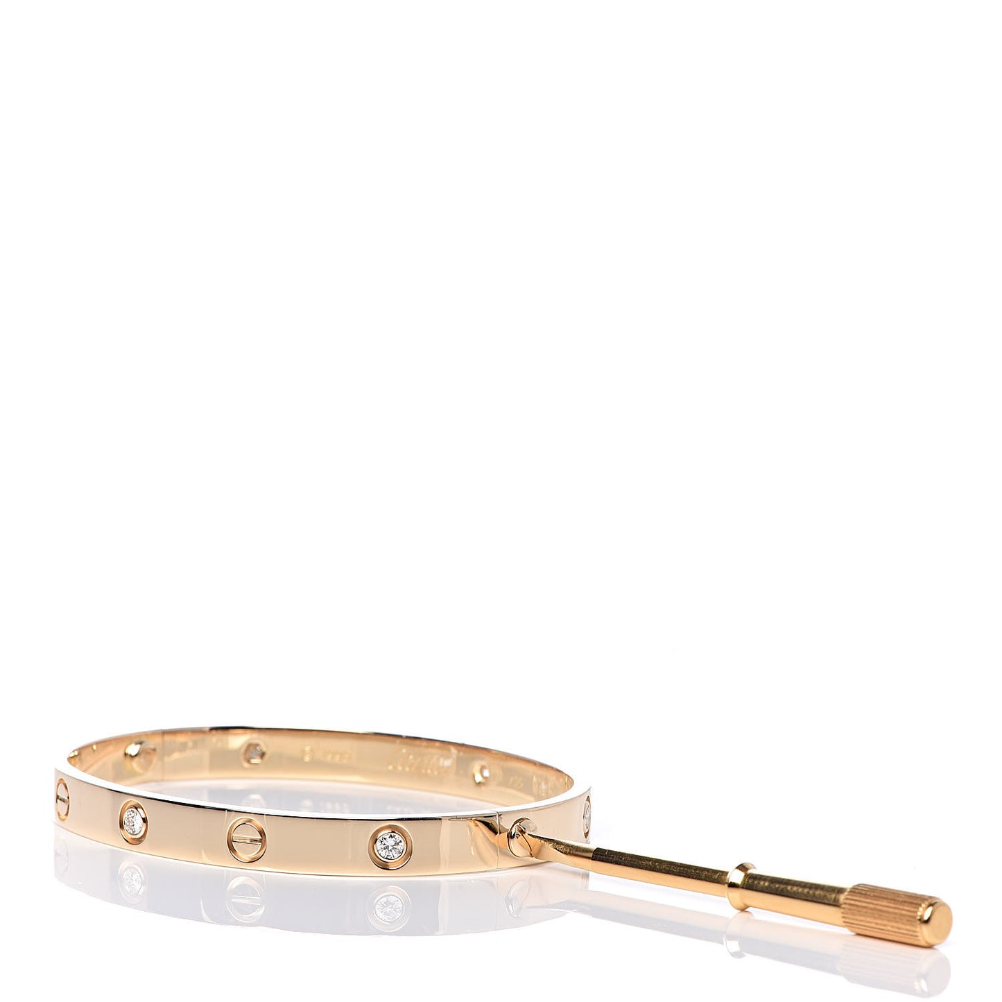 18K Yellow Gold 6 Diamond LOVE Bracelet 18