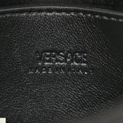 Versace Satin Crystal Quilted Mini Greca Goddess Shoulder Bag Black 6 of 10