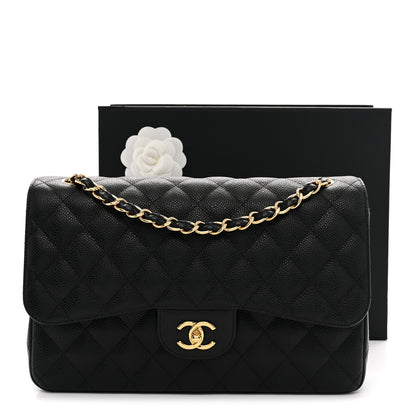 Chanel Caviar Quilted Jumbo Double Flap Black 11 of 11