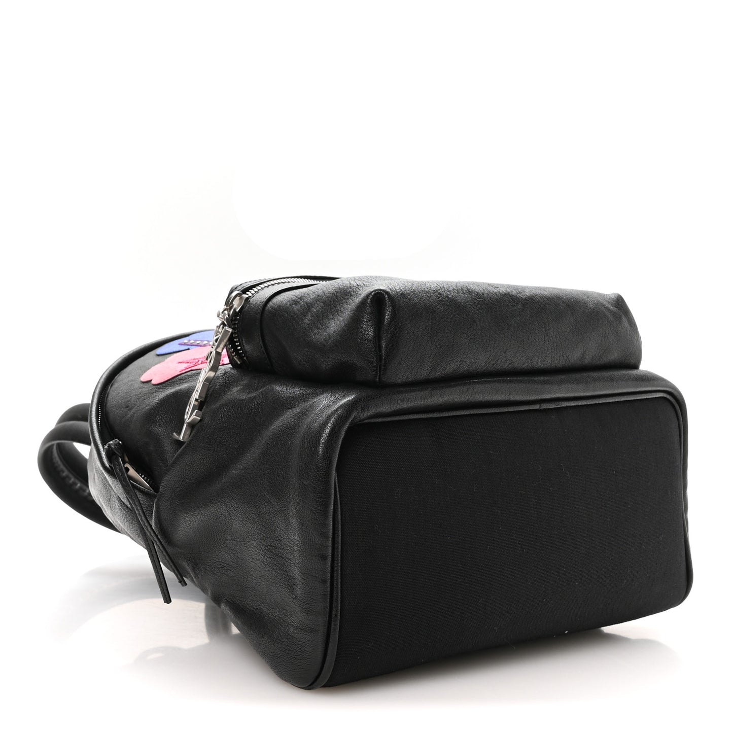Sheepskin Love Appliqué Mini City Backpack Black