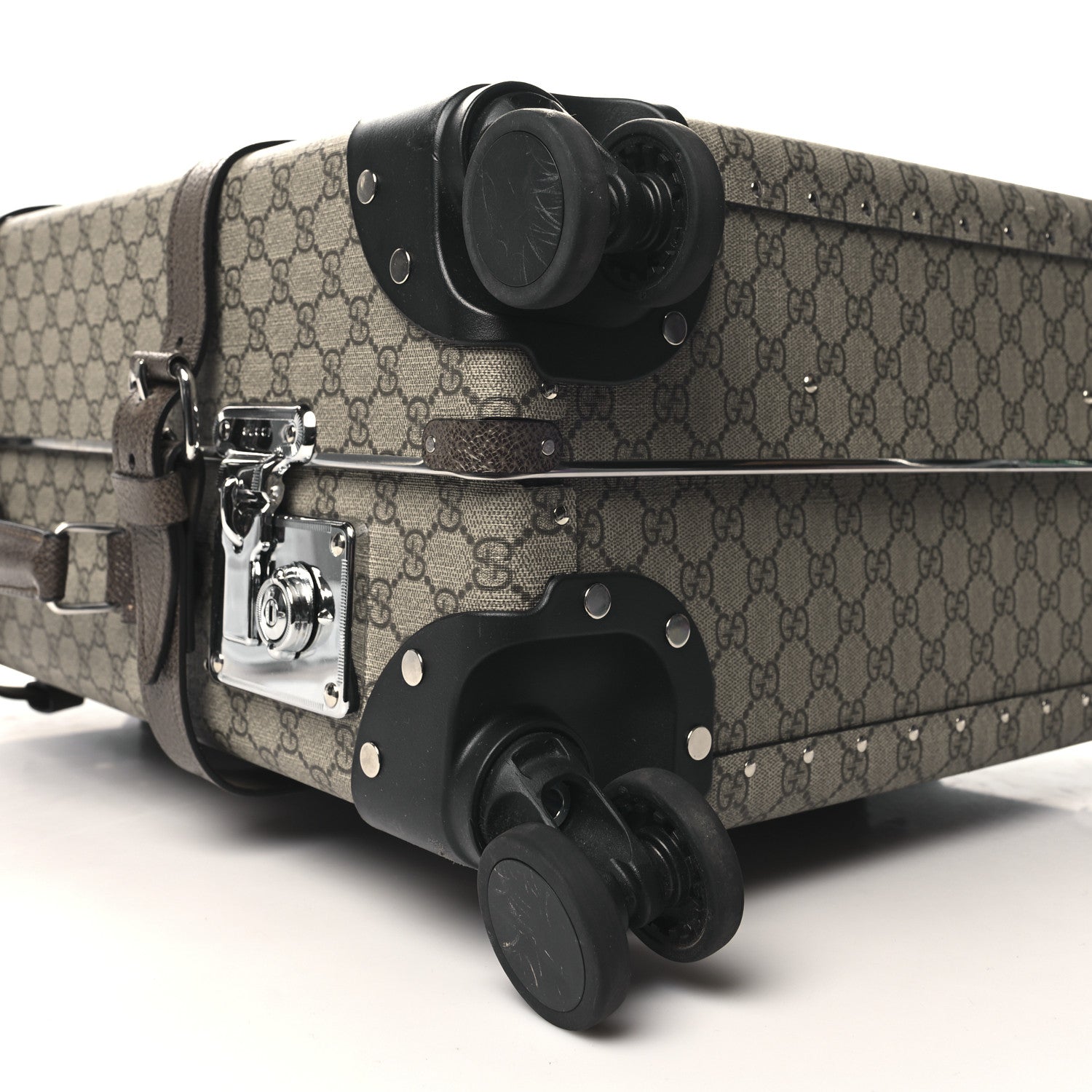 Gucci Supreme Monogram Globe-Trotter Carry-On Brown 7 of 11