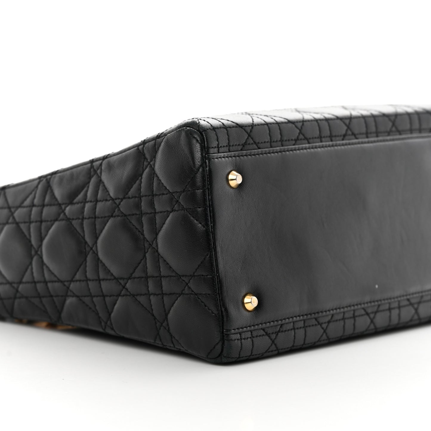 Lambskin Cannage Medium Lady Dior Black