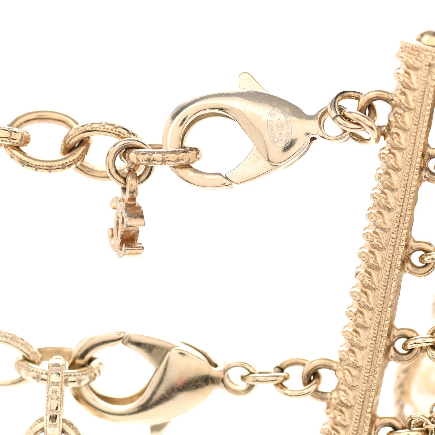 Chanel Pearl CC Chain Multi Strand Necklace Gold 5 of 7