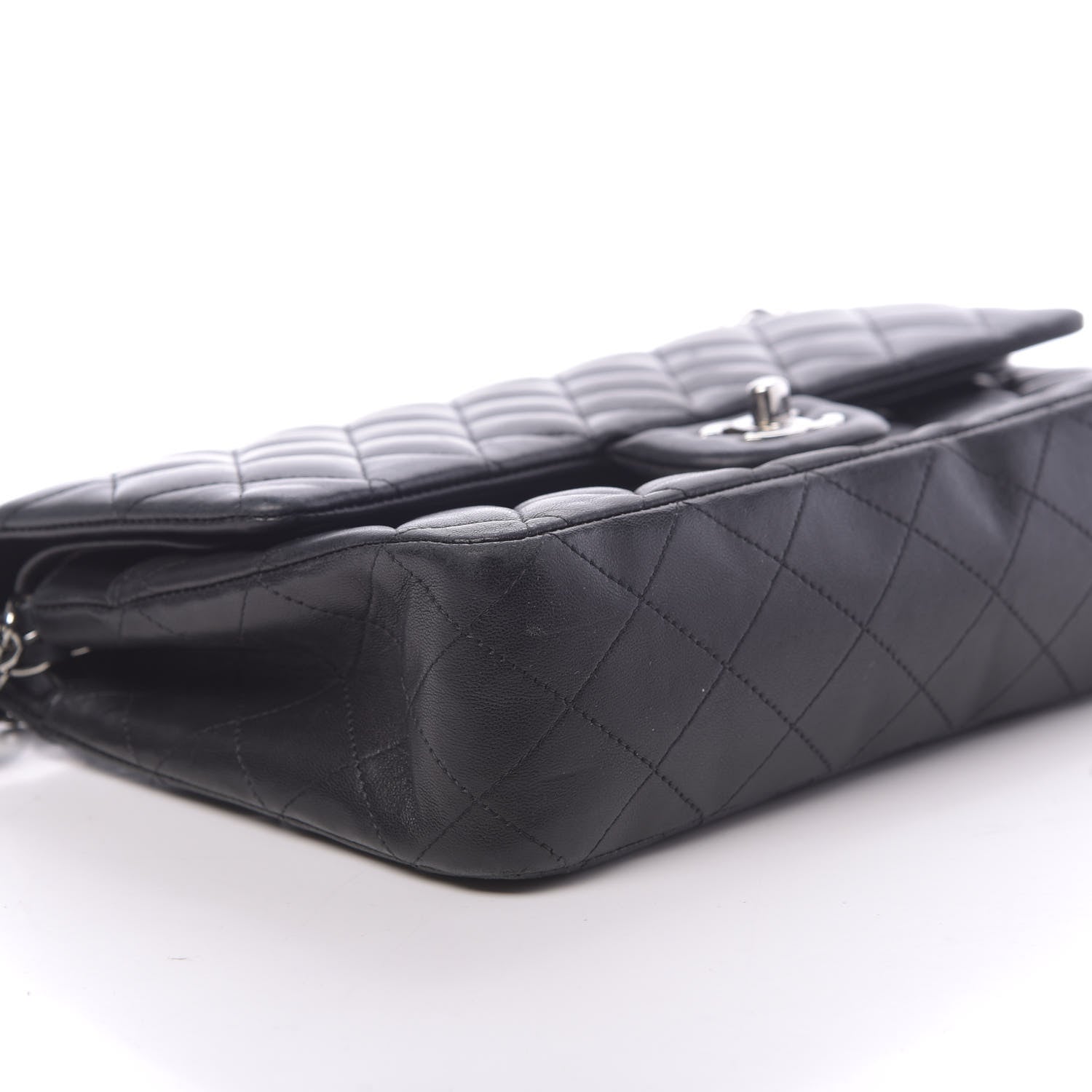 Chanel Lambskin Quilted Medium Double Flap Black 8 of 14
