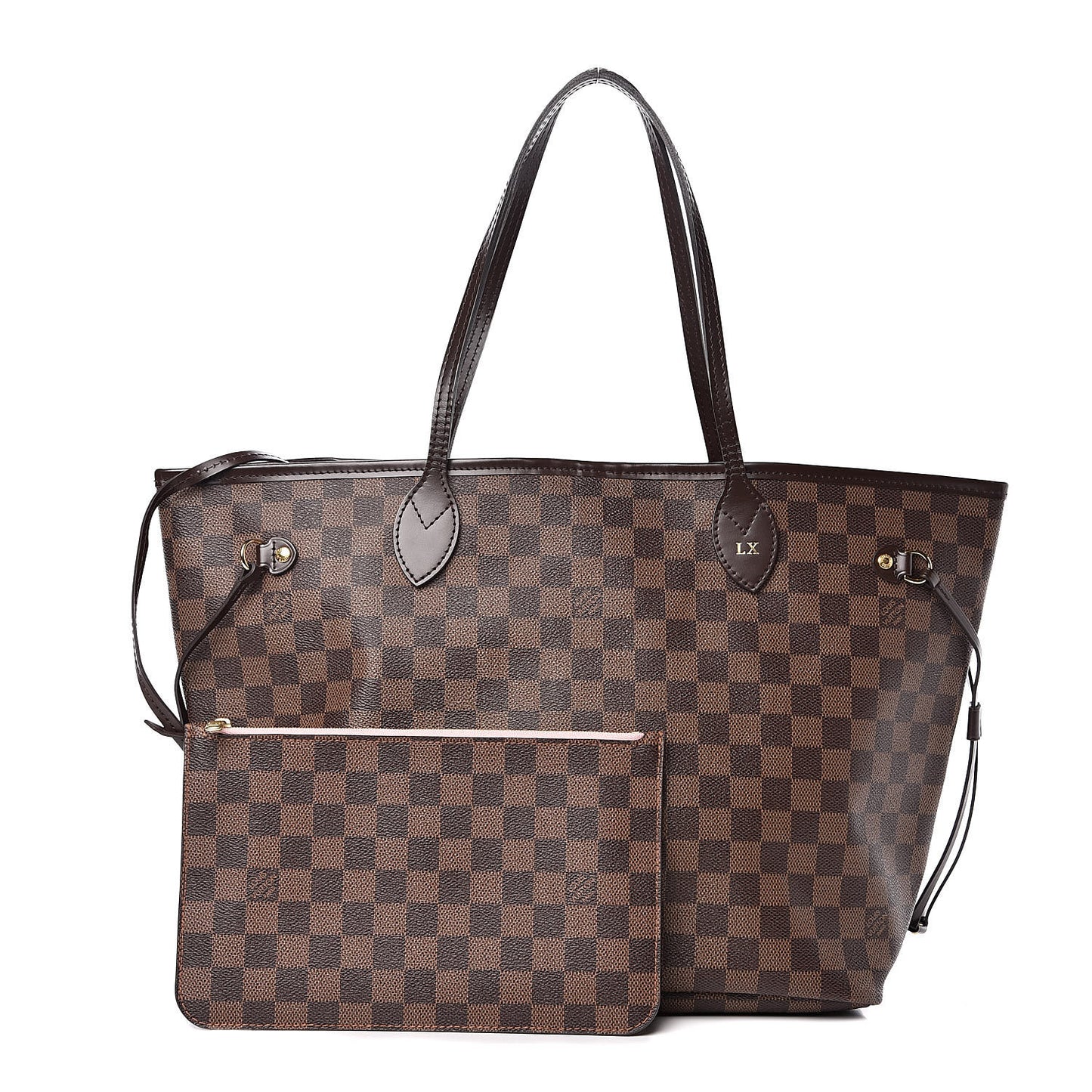 Damier Ebene Neo Neverfull MM Rose Ballerine