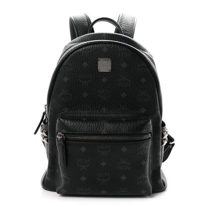 MCM Visetos Medium Side Studs Stark Backpack Black 1 of 11