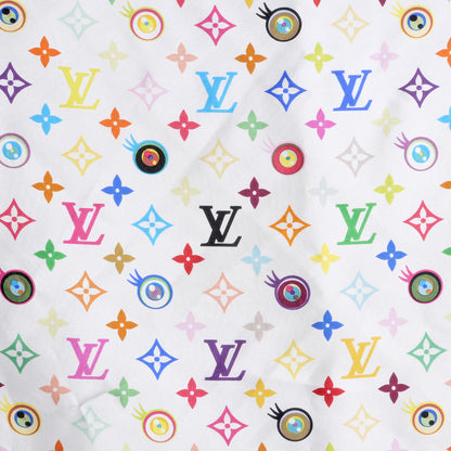 Louis Vuitton Silk Multicolor Eye Love Scarf White 1 of 7