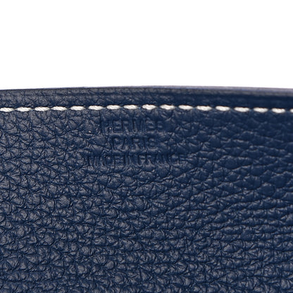 Hermes Taurillon Clemence Mises et Relances H'Dot Change Tray Bleu Regate Ebene 3 of 8