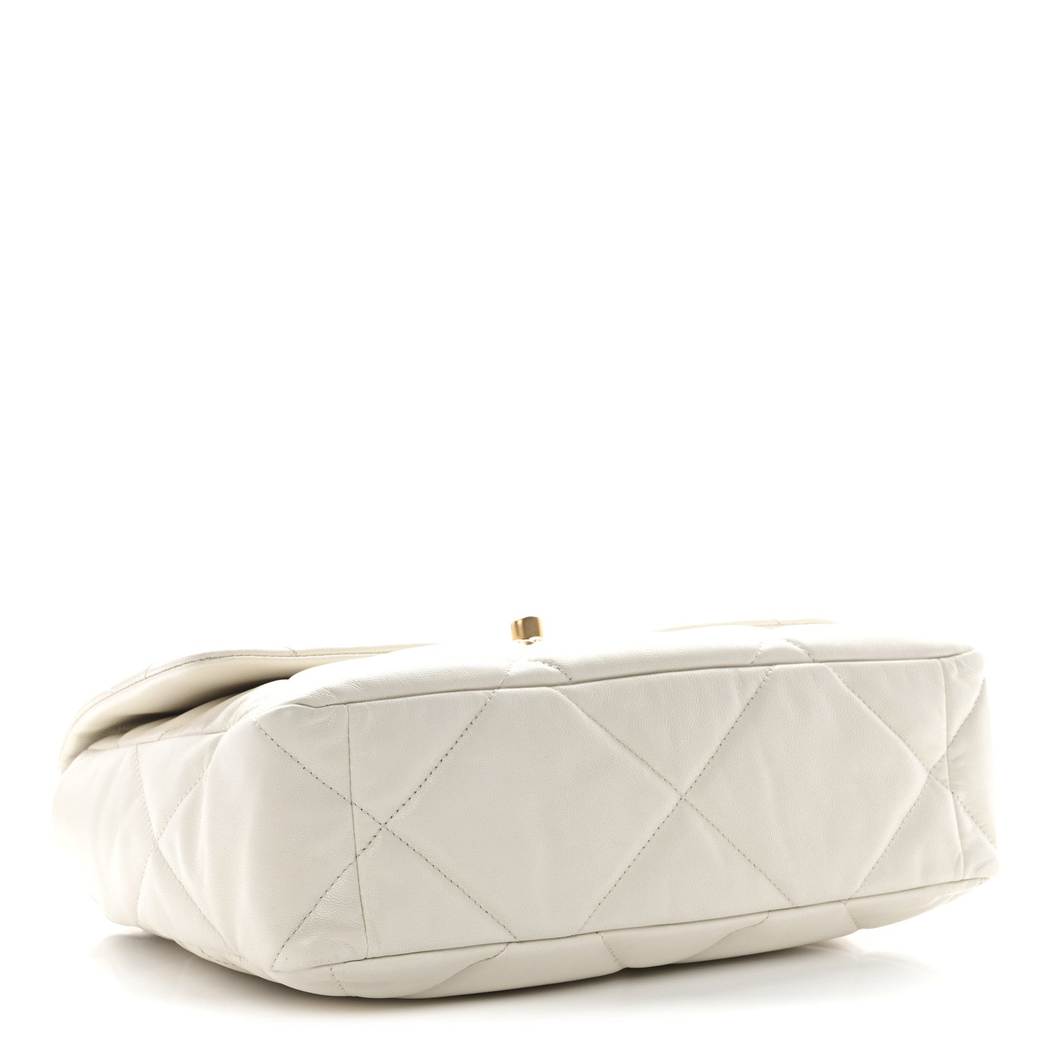 Chanel Goatskin Quilted Large Chanel 19 Flap White 5 of 11