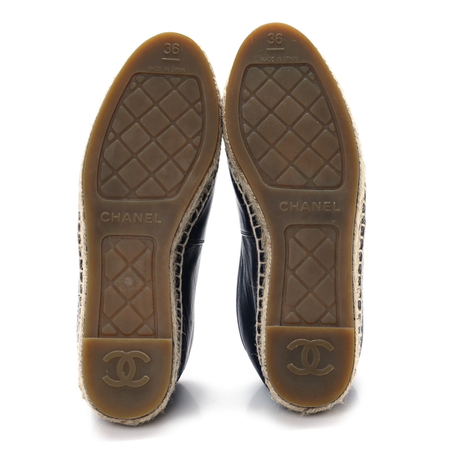 Chanel Lambskin CC Espadrilles 36 Navy Fuchsia Black 6 of 11