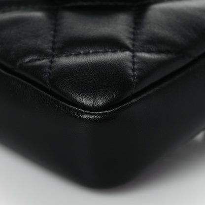 Chanel Lambskin Quilted Waist Bag With Pouch Black 10 of 10